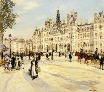 パリ Painting - ジャン・フランソワ・ラファエリ パリ市庁舎